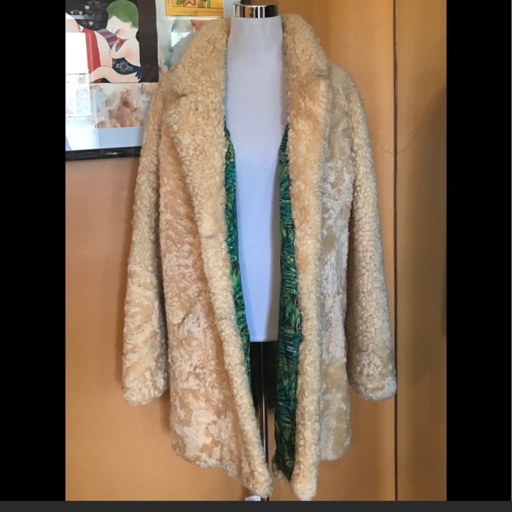 COPY - Vintage Shearling wool lamb fur coat overs…
